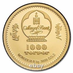 2026 Mongolia 1/2 gram Proof Gold Lunar Year of the Horse