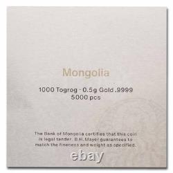 2026 Mongolia 1/2 gram Proof Gold Lunar Year of the Horse