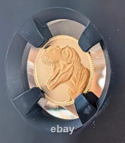 2026 Niue $1 1 Gr Gold TREX Tyrannosaurus Rex NGC Reverse PF70 22KT Bert Label