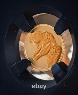 2026 Niue $1 1 Gr Gold TREX Tyrannosaurus Rex NGC Reverse PF70 22KT Bert Label