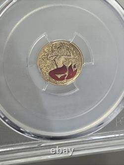 2026 Niue 1 Gram Gold Mermaid Pink Tail Rev Proof PCGS PR70 22KT Gold LOT Z-576