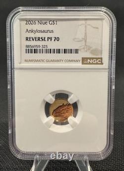 2026 Niue Ankylosaurus Reverse Proof PF70 1 Gram 22kt Gold Coin