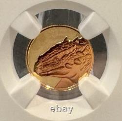 2026 Niue Ankylosaurus Reverse Proof PF70 1 Gram 22kt Gold Coin