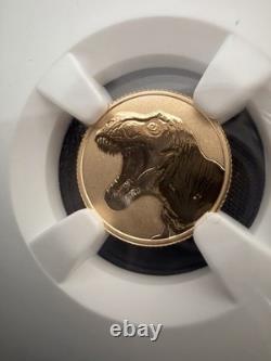 2026 Niue G$1 Tyrannosaurus Rex NGC Reverse PF70 TraderBea Gold Coin