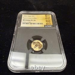 2026 Niue G$1 Tyrannosaurus T Rex 1g Gram 22k Gold Coin NGC Reverse PF70 BERT