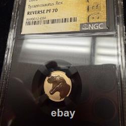 2026 Niue G$1 Tyrannosaurus T Rex 1g Gram 22k Gold Coin NGC Reverse PF70 BERT