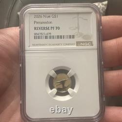 2026 Niue NGC Reverse Proof PF70 Pteranodon 1 Gram 22kt Gold Coin