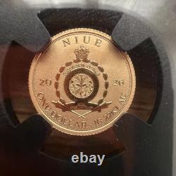 2026 Niue SPINOSAURUS Reverse Proof PF70 1g Gold Coin & Label NGC Beautiful