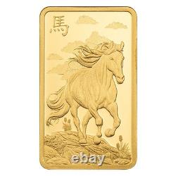 2026 PAMP Lunar Legends 1000 Mile Horse 5 Gram Gold Proof-Like Bar in Assay Card