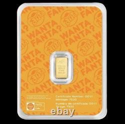 2026 PAMP-Orange Fanta-1 gram Gold Bar. 9999 TEP (Only7500!) Coca Cola Coke MKS