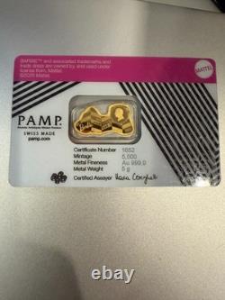 2026 Pamp Barbie Logo Shaped 5 Gram Gold Coin