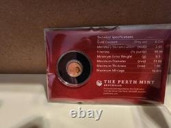 2026 Perth Mint 1/2 Gram Gold Proof Lunar Series III Horse in Card 0.5g