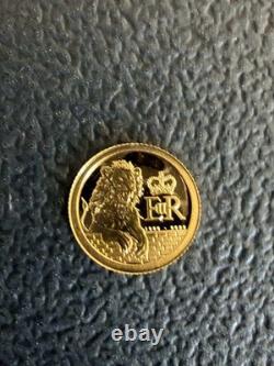 2026 Pitcairn Islands Gold Queen's Beast Lion Coin 1/2 Gram. 999 Fine Gold