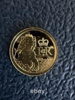 2026 Pitcairn Islands Gold Queen's Beast Lion Coin 1/2 Gram. 999 Fine Gold