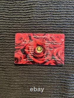 2026 Republic of Congo 1/2 gram Gold Proof Roses of Gold Coin