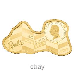 2026 Solomon Island Pamp Suisse 5 Gram Gold Barbie in Assay