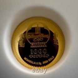 2027 Mongolia Gold Sheep 1000T NGC PF70 Ultra Cameo First Releases COA 0.5g