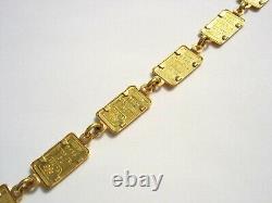 21k Gold, (1 Gram Pamp Suisse. 999 Lady Fortuna) Coin (6 ¾ inch) Bracelet