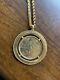 22k Gold Mexico 50 Pesos Coin With Rare Middle Eastern 21k Chain 94 Grams Total