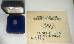 22K Solid Gold Miniature Of 1909 St. Gaudens Liberty $20 Coin 0.9 gram