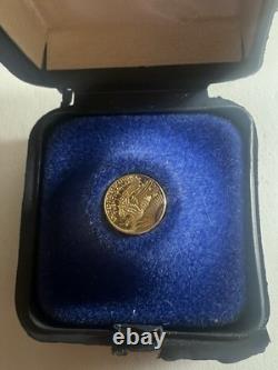 22K Solid Gold Miniature Of 1909 St. Gaudens Liberty $20 Coin 0.9 gram