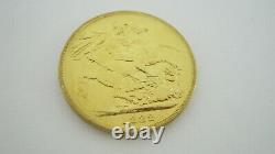 22ct Solid Gold Victorian Full Sovereign Coin Young Victoria Dated 1882 8 Gramme
