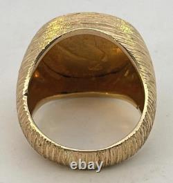 22k 1911 INDIAN HEAD 2 1/2 DOLLAR US GOLD COIN RING 14K GOLD 17.44 GRAMS WOW