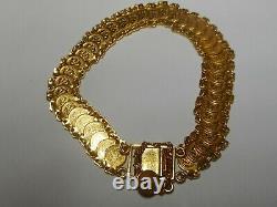 22k 916 Gold Mini Coin Bracelet 17.2 grams