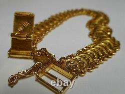 22k 916 Gold Mini Coin Bracelet 17.2 grams