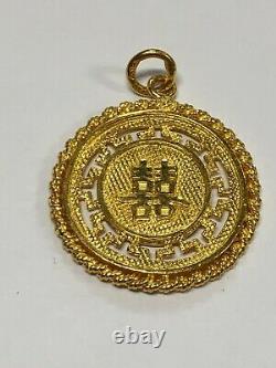 22k Foreign Coin Style Gold Charm 5.1 Grams