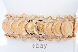 22k Yellow Gold Coin Style Link Bracelet 23.6 Grams 7.5 Inch Eb0626wrxzde
