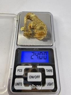 22k Yellow Gold Coin Style Medallion Link Bracelet 24 Grams 7 Inch Beautiful