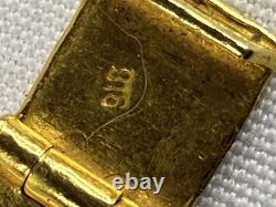 22k Yellow Gold Coin Style Medallion Link Bracelet 24 Grams 7 Inch Beautiful