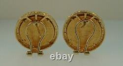 24K Eagle 5 Dollar Coin Earrings With 14K Bezel-12.2 Grams