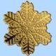 24k Gold Snowflake 1/2 Gram 13.92mm Winter & Christmas Coin Cook Islands $5