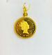 24k Solid Yellow Gold Coin Pendant 8.5grams(1399$)
