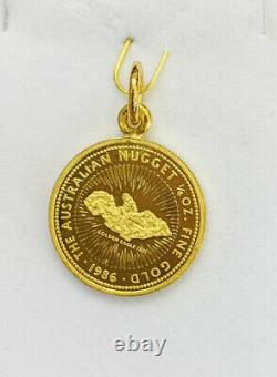 24K Solid Yellow Gold Coin Pendant 8.5Grams(1399$)