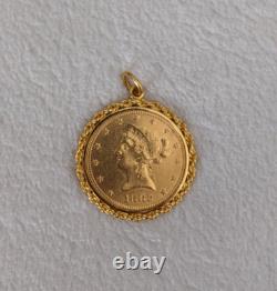 24k 9999 Solid Yellow Gold Coin Pendant, 21.87 grams Never Worn