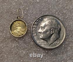 24k mini gold coin pendant Ronald Reagan 0.4 grams 24k mini gold coin pendant Ronald Reagan 0.4 grams