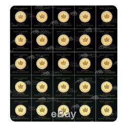 25 gram (25 x 1 g) 2020 MapleGram25 Sheet of Gold Coins