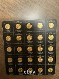 25 x 1 gram Canadian Gold Maples $. 5 Coin. 9999 Fine Maplegram25T In Assay