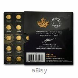 25x 1 Gram Gold Maple Leafs RCM Maplegram25 In Assay