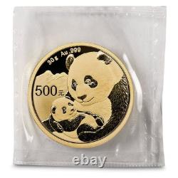 30 Gram Chinese Gold Panda Coin (Random Year, Sealed)