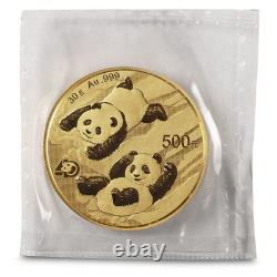 30 Gram Chinese Gold Panda Coin (Random Year, Sealed)