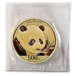 30 Gram Chinese Gold Panda Coin (Random Year, Sealed)
