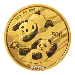 30 gram 2022 Chinese Panda Gold Coin Chinese Mint