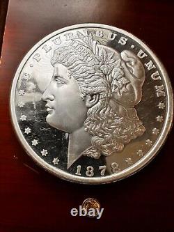 4 Set of 1878 Huge Half KILO Morgan Dollar Silver & 24K Gold Coin Bullion Round