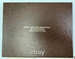49 RARE Franklin Mint 14K Gold World Mini Coins 25 Grams with COA Paperwork 1981