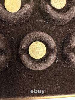 49 RARE Franklin Mint 14K Gold World Mini Coins 25 Grams with COA Paperwork 1981