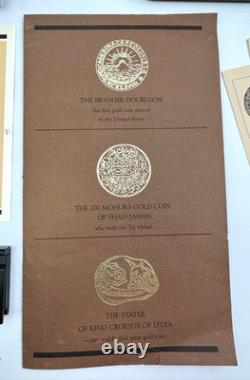 49 RARE Franklin Mint 14K Gold World Mini Coins 25 Grams with COA Paperwork 1981